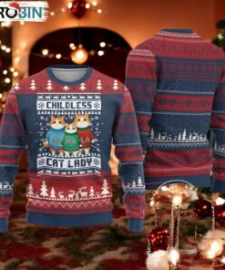 Xmas Childless Cat Lady Ugly Christmas Sweater Cute Cats Cat Mom Meowy Xmas Kamala