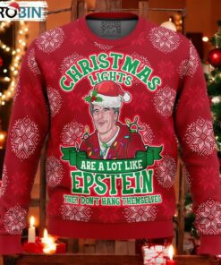 Xmas Lights Are Like Epstein Ugly Christmas Sweater