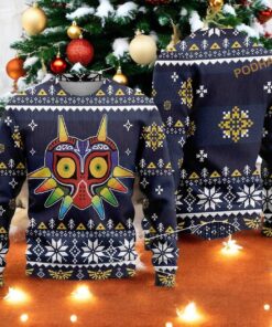 Zelda Majora’s Mask Ugly Christmas Sweatshirt, Family Ugly Christmas Sweater, Sweatshirt