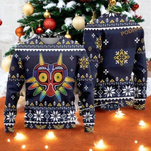 Zelda Majora’s Mask Ugly Christmas Sweatshirt, Family Ugly Christmas Sweater, Sweatshirt