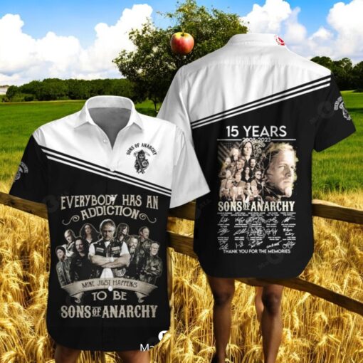 15 Years Sons of Anarchy Thank You For The Memories Signatures Hawaiian Shirt