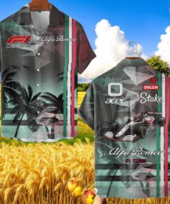 Alfa Romeo Palm Tree Summer Luxury Hawaiian Shirt