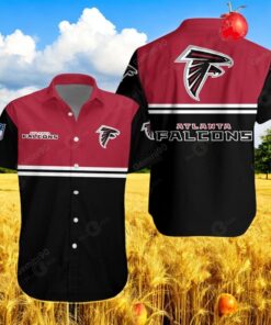 Atlanta Falcons NFL 2Line Logo Patterns Hawaiian Shirt Atlanta Falcons NFL 2Line Logo Patterns Hawaiian Shirt