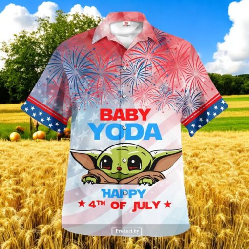 Baby Yoda Star Wars America 4th Of July Independence Day Gift For Fans Hawaiian Shirt