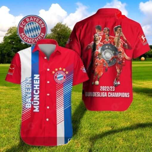 Bayern Munchen Bundesliga Champions Red Style Hawaiian Shirt