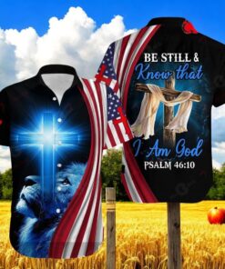 Be Still Know That I Am God Light Over Printed Hawaiian Shirt