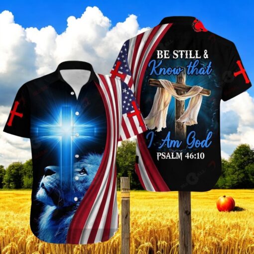 Be Still Know That I Am God Light Over Printed Hawaiian Shirt