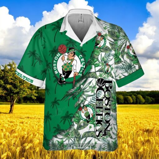 Boston Celtics National Basketball NBA Association Green Hawaiian Shirt