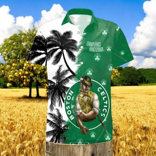 Boston Celtics NBA Palm Tree Beach Summer Style Hawaiian Shirt