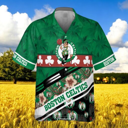 Boston Celtics Tree Green Pattern Cute Print Hawaiian Shirt