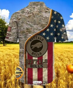 Buffalo Bills Camo Style Aloha Custom Name Hawaiian Shirt
