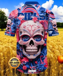 Buffalo Bills Halloween Skull New Arrivals Hawaiian Shirt Buffalo Bills Halloween Skull New Arrivals Hawaiian Shirt