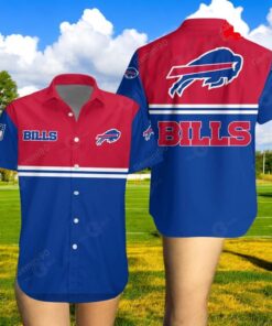 Buffalo Bills NFL 2Line Logo Patterns Hawaiian Shirt