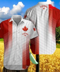 Callaway x Canada Flag Mix White Red Premium Hawaiian Shirt