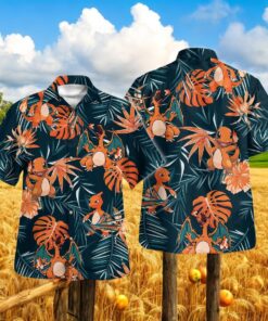 Charizard Charmeleon Charmander Tropical Design Hawaiian Shirt