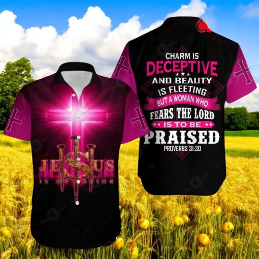 Charm Is Deceptive And Beauty Jesus Over Printed Hawaiian Shirt