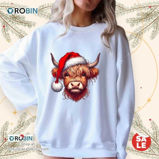 Christmas Highland Cow Unisex Shirt