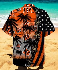 Cincinnati Bengals US Flag Champions Coconut Tree Style Hawaiian Shirt