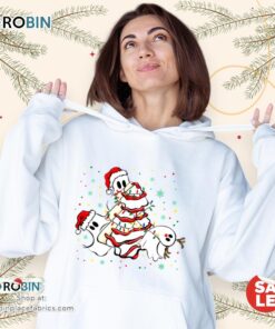 Cute Christmas Ghost Tree Cake Unisex Shirt Cute Christmas Ghost Tree Cake Unisex Shirt