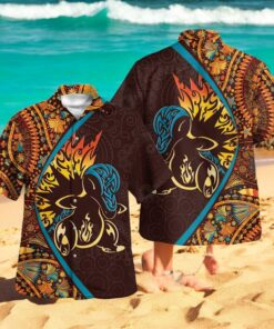 Cyndaquil Paisley Pattern Design Hawaiian Shirt