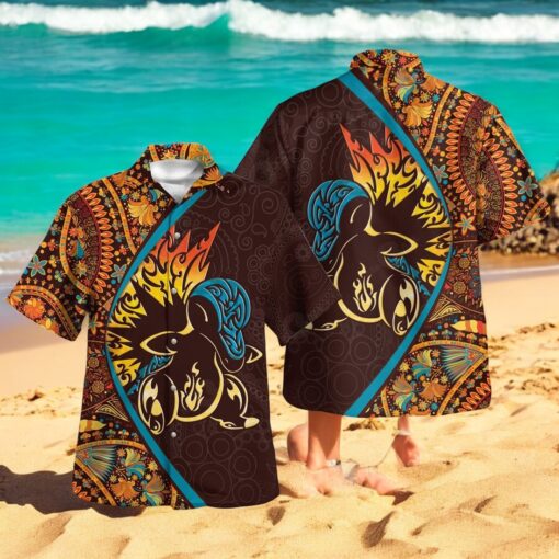 Cyndaquil Paisley Pattern Design Hawaiian Shirt