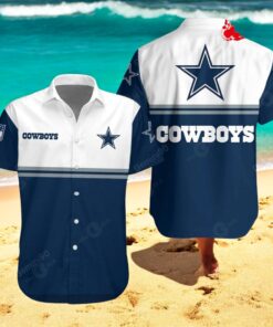 Dallas Cowboys NFL 2Line Logo Patterns Hawaiian Shirt