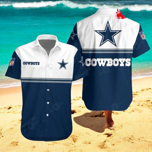 Dallas Cowboys NFL 2Line Logo Patterns Hawaiian Shirt