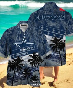 Dallas Cowboys NFL Palm Tree Pattern For Sports Fans Unisex Hawaiian Shirt