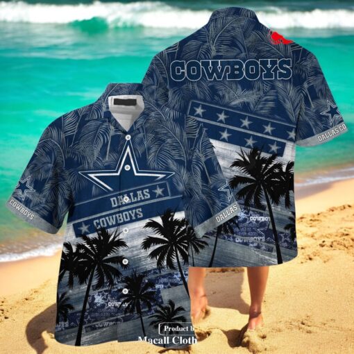 Dallas Cowboys NFL Palm Tree Pattern For Sports Fans Unisex Hawaiian Shirt