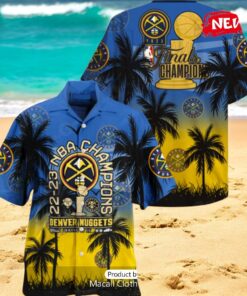 Denver Nuggets NBA Champions Premium Palm Tree Style Hawaiian Shirt