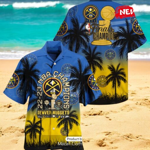 Denver Nuggets NBA Champions Premium Palm Tree Style Hawaiian Shirt