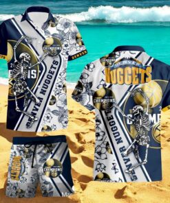 Denver Nuggets NBA Champions Skull Players Style Hawaiian Shirt