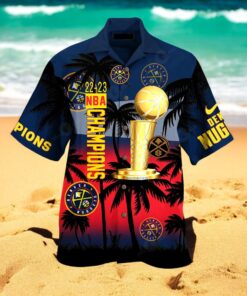 Denver Nuggets NBA Finals Champions Palm Tree Hawaiian Shirt