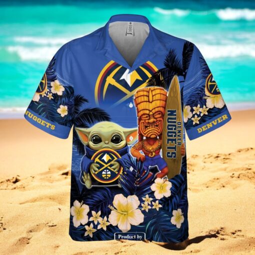 Denver Nuggets NBA Palm Tree Champions Baby Yoda Style Hawaiian Shirt