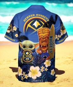 Denver Nuggets NBA Palm Tree Champions Baby Yoda Style Hawaiian Shirt