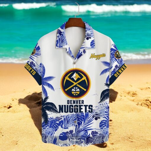 Denver Nuggets NBA Palm Tree Finals Champions Blue Hawaiian Shirt