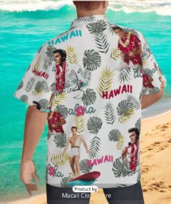 Elvis Presley Palm Tree Summer Signatures Hawaiian Shirt