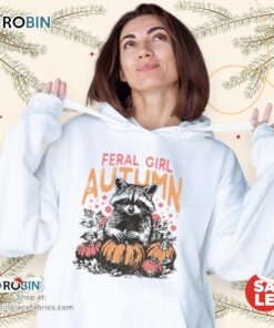 Feral Girl Autumn Raccoon Unisex Shirt
