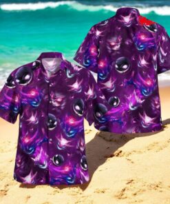 Gastly Haunter Gengar Design Hawaiian Shirt