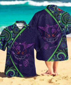 Gengar Paisley Pattern Special Ver 2 Design Hawaiian Shirt
