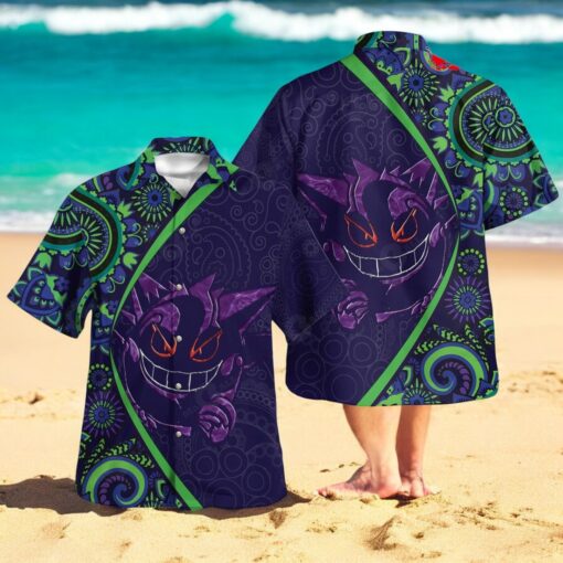 Gengar Paisley Pattern Special Ver 2 Design Hawaiian Shirt