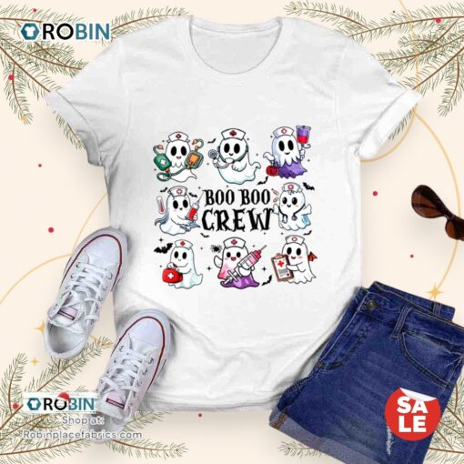 Ghost Boo Boo Crew Nurse Halloween Unisex Shirt
