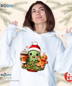 Ghost Tree Hold Coffee And Gingerbread Christmas Unisex Shirt