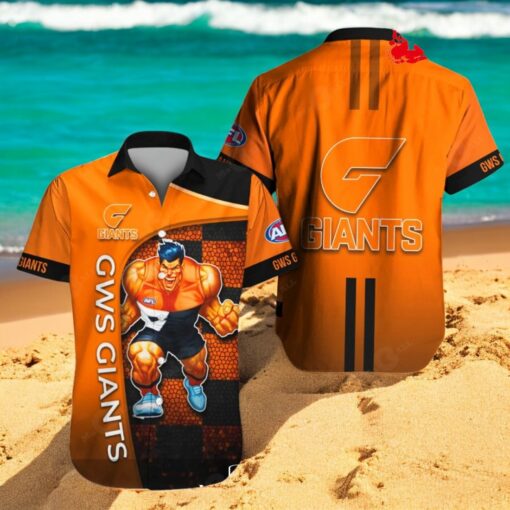 Greater Western Sydney Giants x Australia Football Club 3D Orange Apparels Hawaiian Shirt