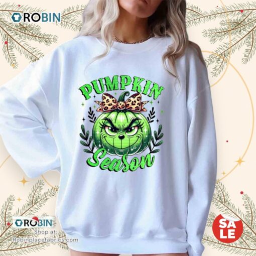 Green Pumpkin Season Grinch Pumpkin Season Christmas Unisex Shirt