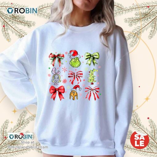 Grinmas Coquette Bow Christmas Unisex Shirt