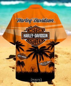 Harley Davidson Coconut Tree Hawaiian Shirt
