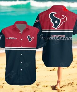Houston Texans NFL 2Line Logo Patterns Hawaiian Shirt
