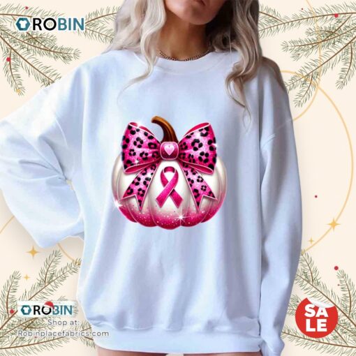 In October We Wear Pink Pumpkin Fight For Breast Cancer Unisex Shirt