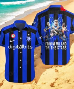 Inter Milan Apparels The Stars Digitalbits Blue Hawaiian Shirt